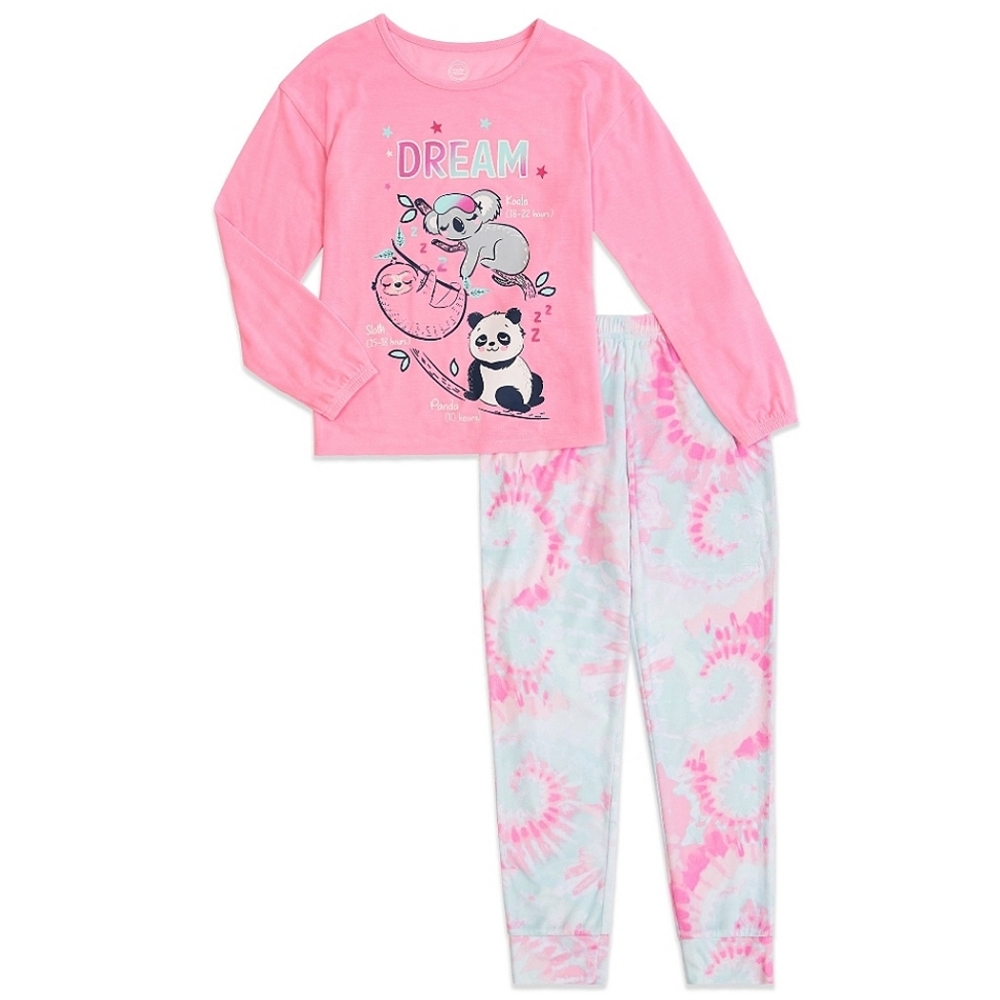 Wonder Nation Girls Cozy pajama sleep, set 2-piece. Size 7/8